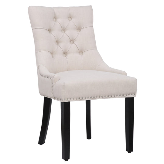 Hayes Upholstered Wingback Button Tufted Dining Chair