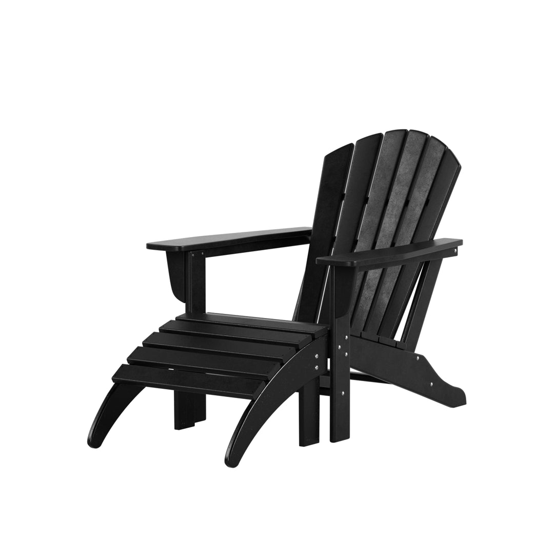 Dylan 2-Piece Outdoor Adirondack Chair with Ottoman Set