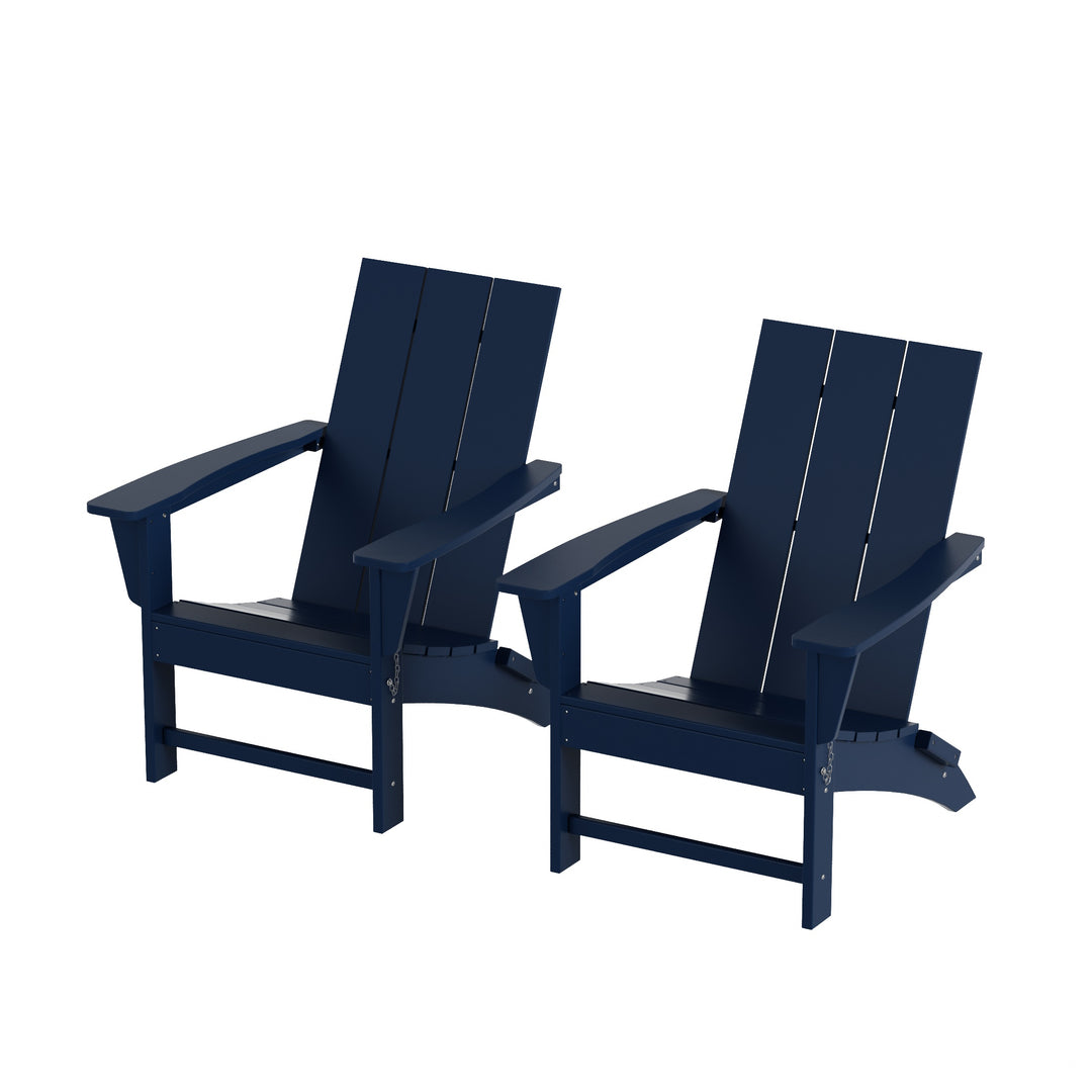 Ashore Modern Outdoor Folding Adirondack Chair (Set of 2)