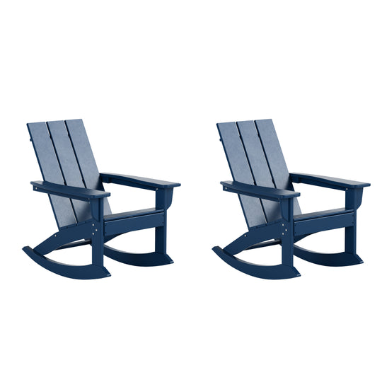 Ashore Outdoor Patio Modern Adirondack Rocking Chair (Set of 2)