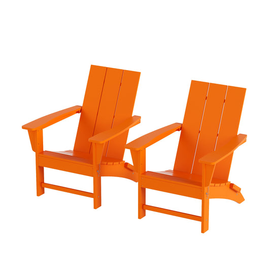 Ashore Modern Outdoor Folding Adirondack Chair (Set of 2)