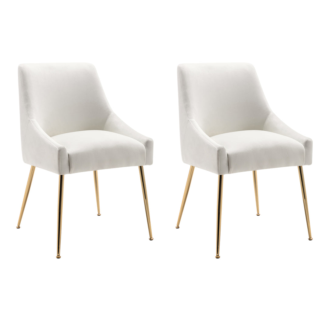 Carlo Upholstered Velvet Accent Chair (Set of 2)