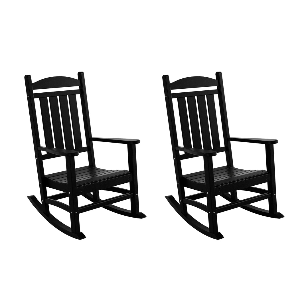 Malibu Outdoor Patio Poly Classic Porch Rocking Chair (Set of 2)