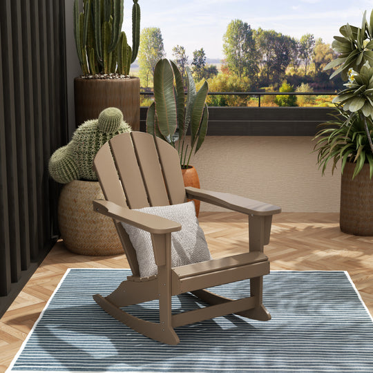 Malibu Outdoor Patio Porch Rocking Adirondack Chair