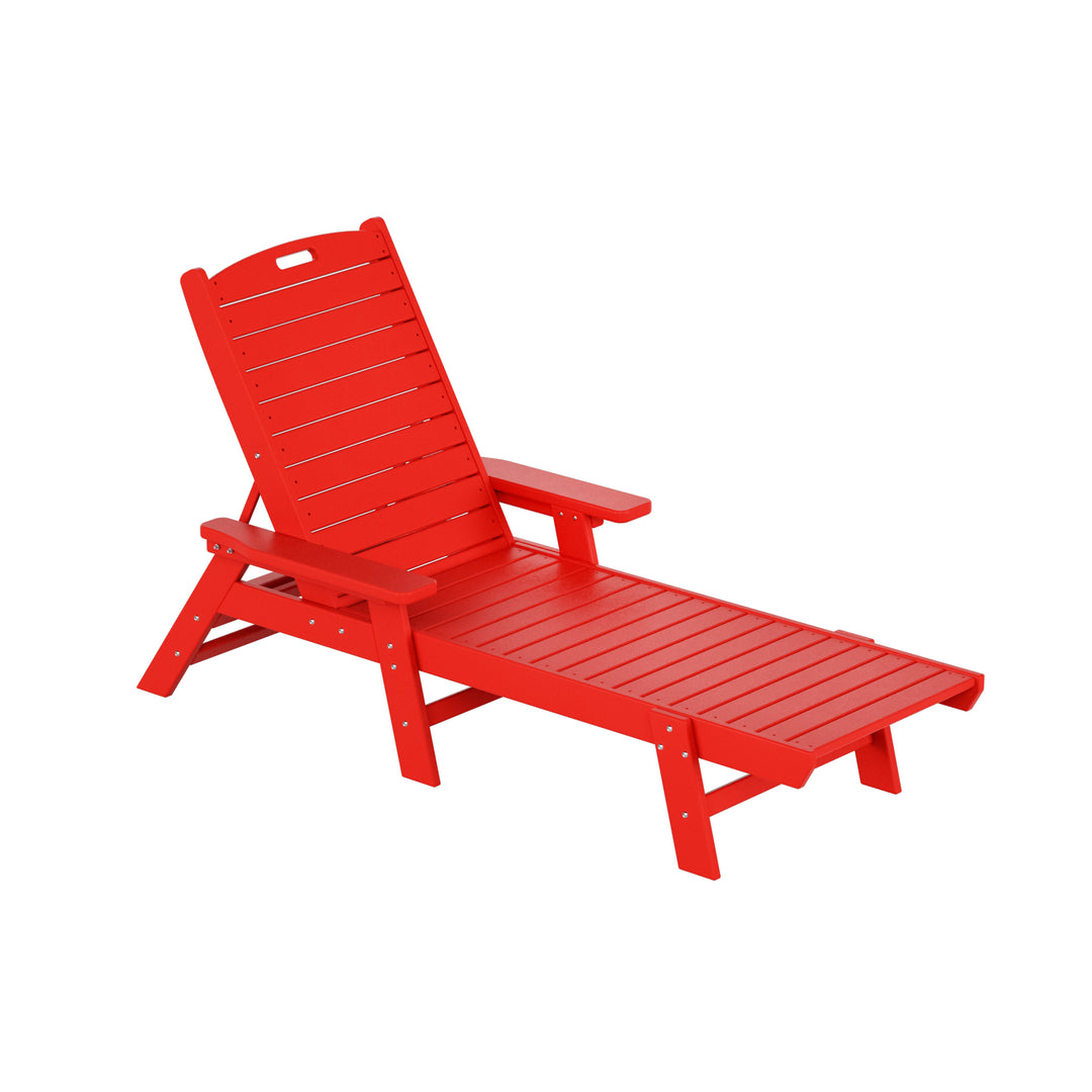 Malibu Adirondack Outdoor Patio Chaise Lounge (Set of 2)