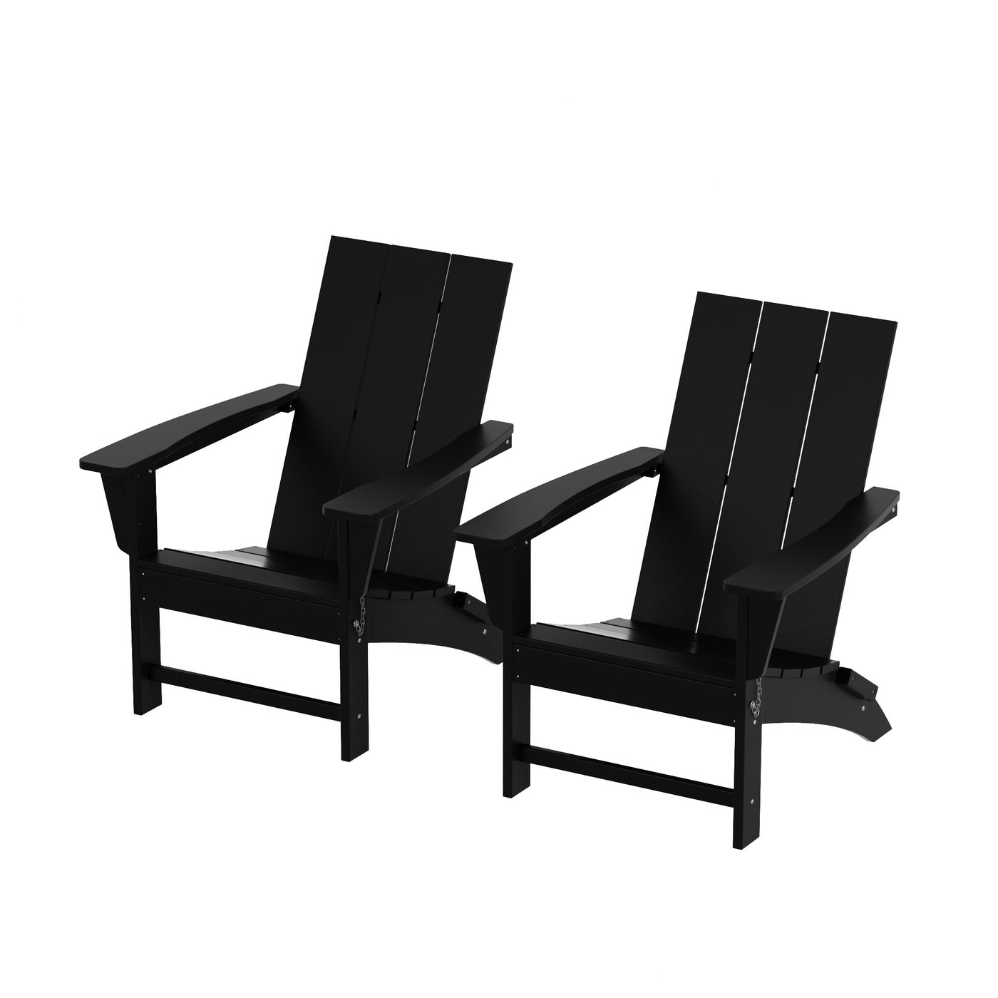 Ashore Modern Outdoor Folding Adirondack Chair (Set of 2)