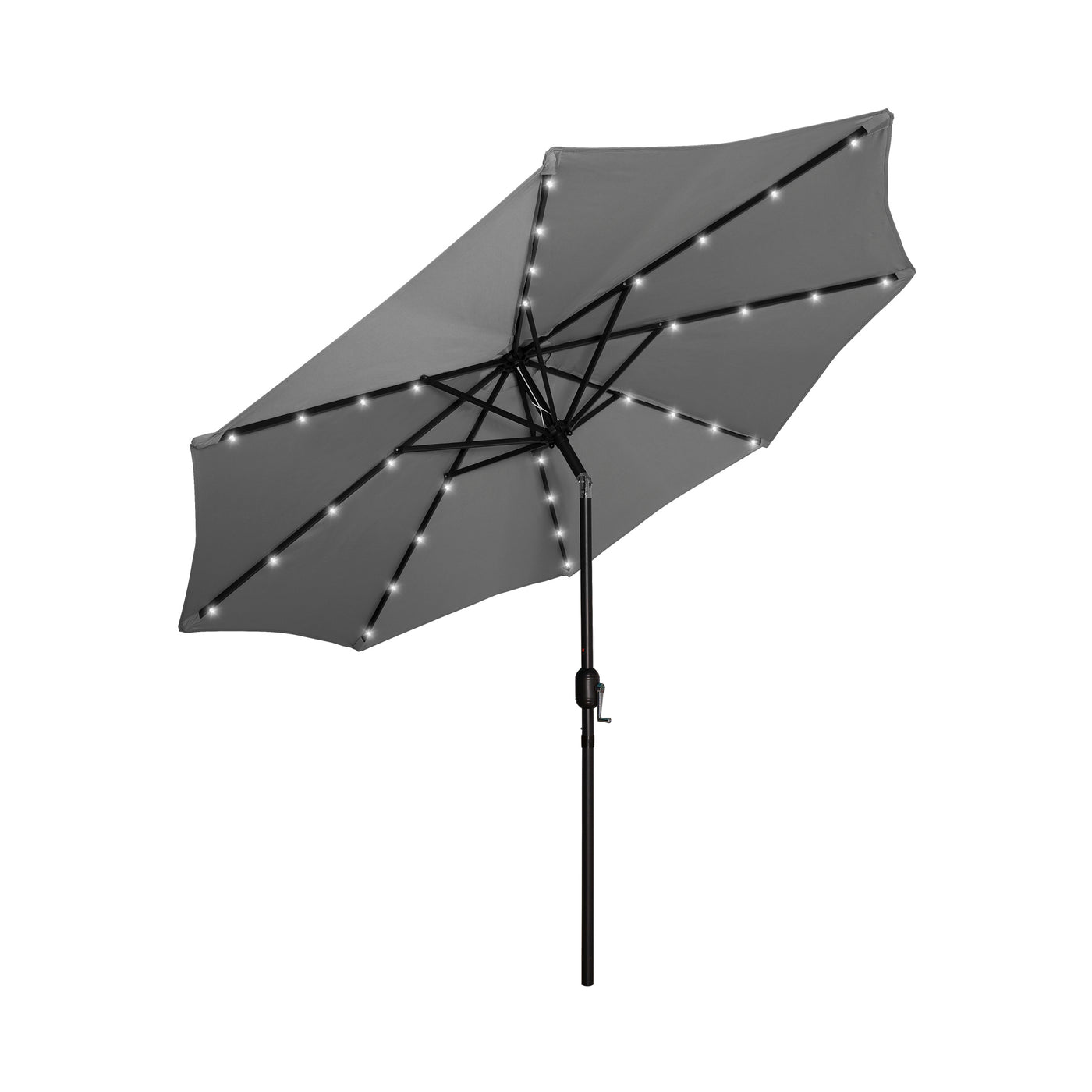 Cyrus 9 Ft Outdoor Patio Solar LED Market Table Umbrella