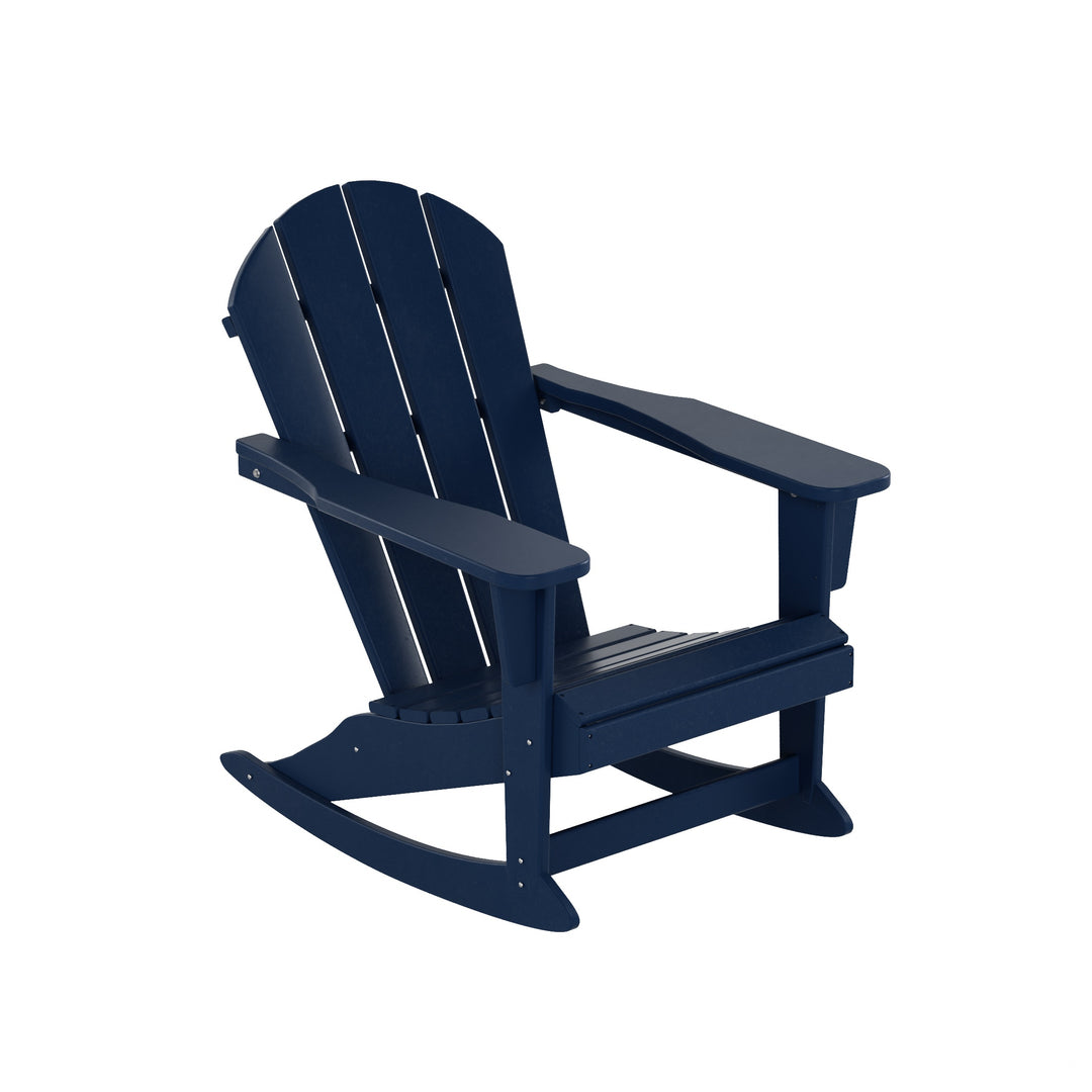 Malibu Outdoor Patio Porch Rocking Adirondack Chair (Set of 4)