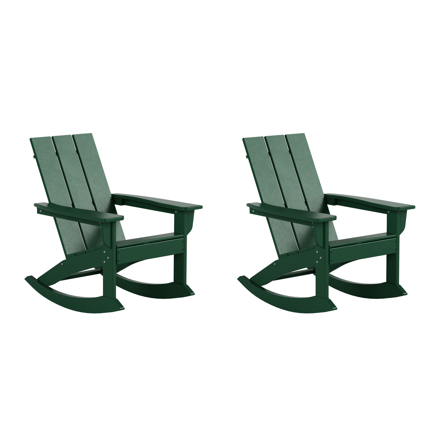 Ashore Outdoor Patio Modern Adirondack Rocking Chair (Set of 2)