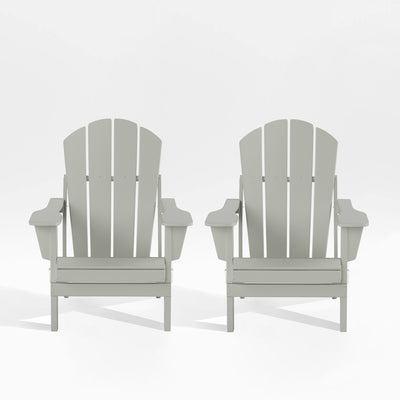 Malibu Outdoor Folding Poly Adirondack Chair (Set of 2)