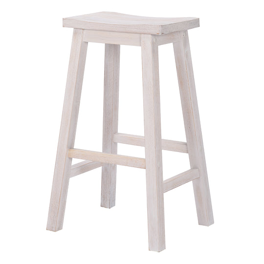 Reed 29" Solid Wood Saddle Bar Stool (Set of 2)